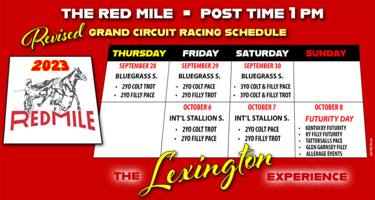 Red Mile Races Red Mile adjusts Grand Circuit dates β U.S. Trotting News